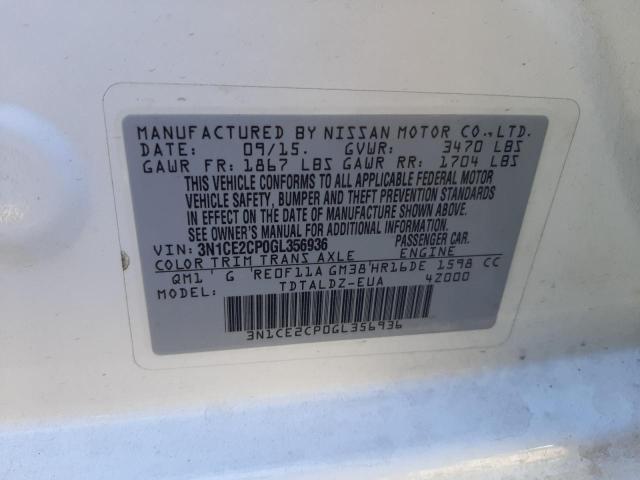 Photo 10 from auction – 2016 NISSAN VERSA NOTE with VIN 3N1CE2CP0GL356936