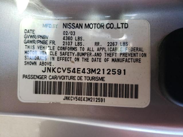 Photo 10 from auction – 2003 INFINITI G35 with VIN JNKCV54E43M212591