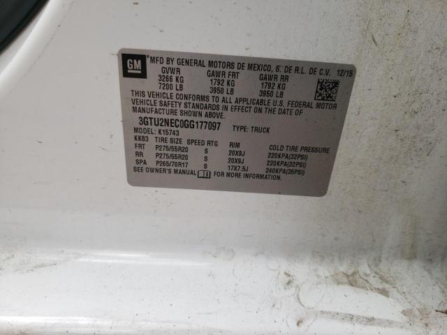 Photo 10 from auction – 2016 GMC SIERRA K15 with VIN 3GTU2NEC0GG177097