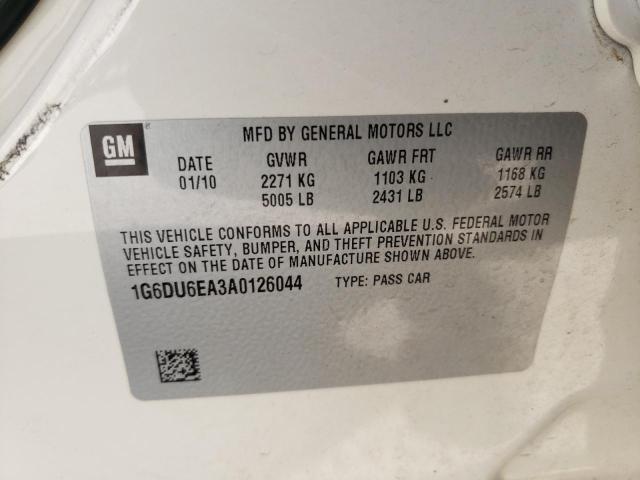 Photo 10 from auction – 2010 CADILLAC STS with VIN 1G6DU6EA3A0126044