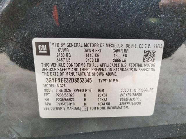 Photo 10 from auction – 2013 CADILLAC SRX PREMIU with VIN 3GYFNEE32DS552345