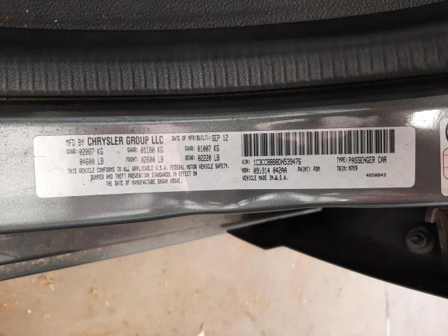 Photo 10 from auction – 2013 CHRYSLER 200 TOURIN with VIN 1C3CCBBB8DN539476