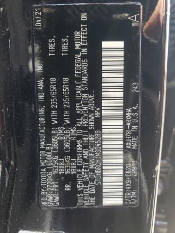 Photo 10 from auction – 2021 TOYOTA HIGHLANDER with VIN 5TDHBRCH1MS045289