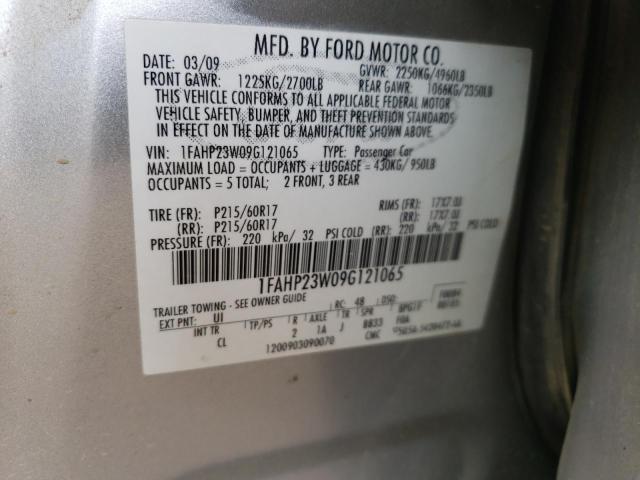 Photo 10 from auction – 2009 FORD TAURUS SE with VIN 1FAHP23W09G121065
