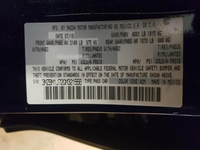 Photo 10 from auction – 2016 MAZDA 3 SPORT with VIN 3MZBM1J72GM321556