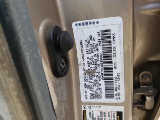 Photo 10 from auction – 2008 TOYOTA COROLLA CE with VIN 1NXBR32E48Z991048