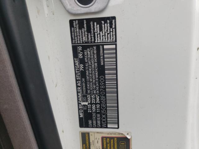 Photo 10 from auction – 2011 MERCEDES-BENZ E 350 with VIN WDDKJ5GB6BF078900