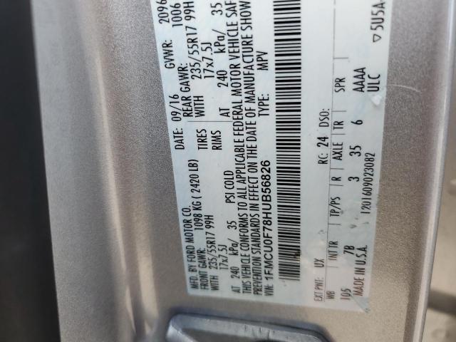 Photo 10 from auction – 2017 FORD ESCAPE S with VIN 1FMCU0F78HUB56826