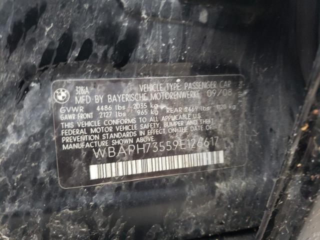 Photo 10 from auction – 2009 BMW 328 I with VIN WBAPH73559E126617