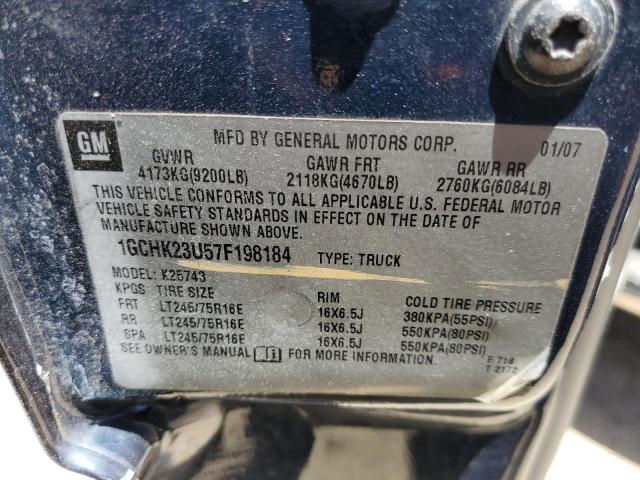 Photo 10 from auction – 2007 CHEVROLET SILVERADO with VIN 1GCHK23U57F198184