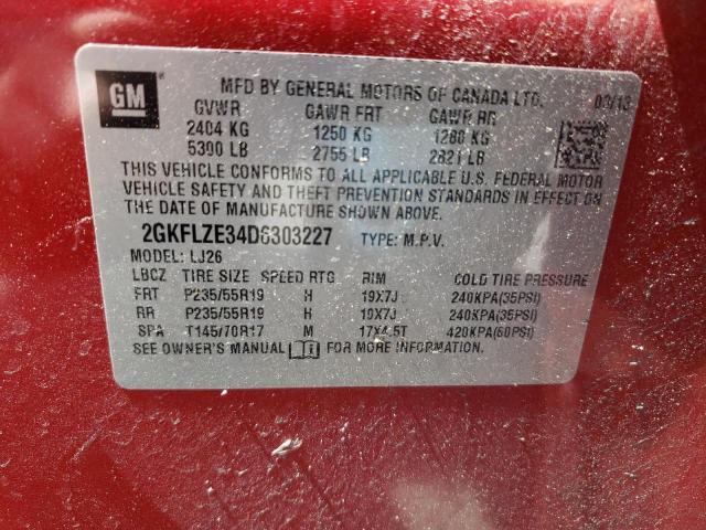 Photo 10 from auction – 2013 GMC TERRAIN DE with VIN 2GKFLZE34D6303227