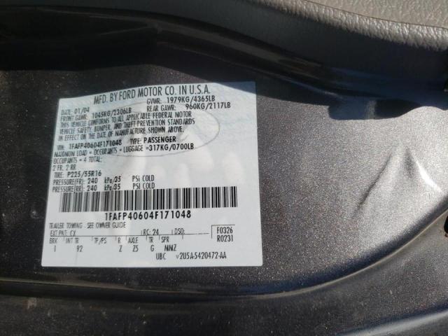 Photo 10 from auction – 2004 FORD MUSTANG with VIN 1FAFP40604F171048