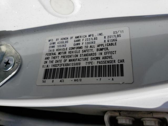Photo 10 from auction – 2011 HONDA ACCORD with VIN 1HGCP2F6XBA105899