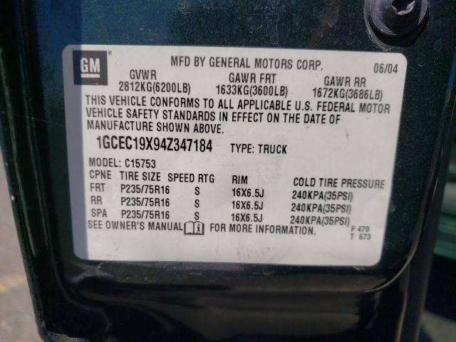 Photo 10 from auction – 2004 CHEVROLET SILVERADO with VIN 1GCEC19X94Z347184