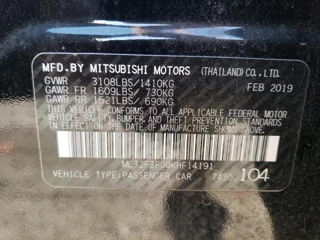 Photo 10 from auction – 2019 MITSUBISHI MIRAGE G4 with VIN ML32F3FJ0KHF14191