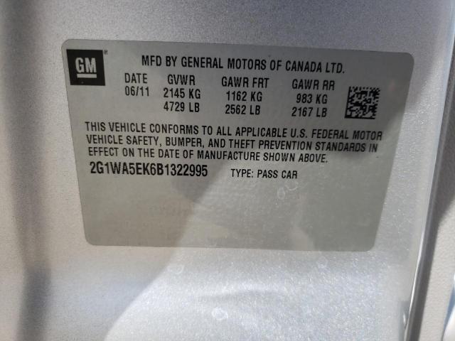 Photo 10 from auction – 2011 CHEVROLET IMPALA LS with VIN 2G1WA5EK6B1322995