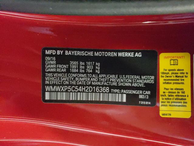 Photo 10 from auction – 2017 MINI COOPER with VIN WMWXP5C54H2D16368