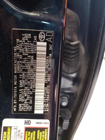 Photo 10 from auction – 2019 TOYOTA COROLLA L with VIN 2T1BURHE5KC168033