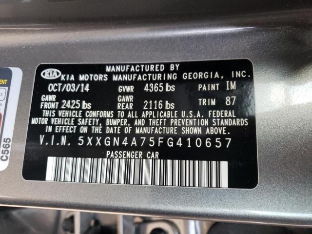 Photo 10 from auction – 2015 KIA OPTIMA EX with VIN 5XXGN4A75FG410657