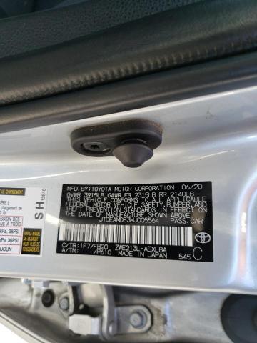 Photo 10 from auction – 2021 TOYOTA COROLLA LE with VIN JTDEAMDE3MJ005564