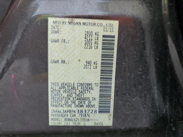 Photo 10 from auction – 2015 NISSAN ALTIMA 2.5 with VIN 1N4AL3AP8FN383728
