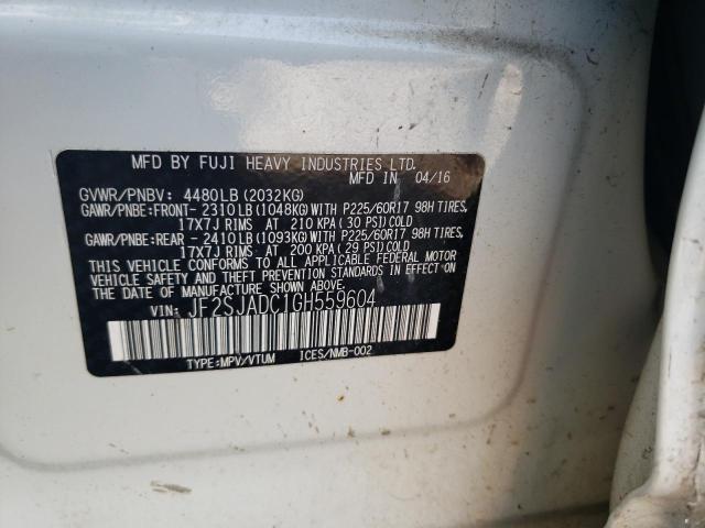 Photo 10 from auction – 2016 SUBARU FORESTER 2 with VIN JF2SJADC1GH559604