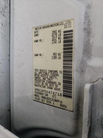 Photo 10 from auction – 2012 NISSAN ALTIMA with VIN 1N4AL2AP3CN474718