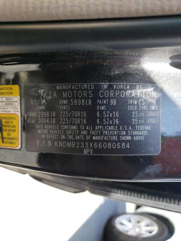 Photo 10 from auction – 2006 KIA SEDONA EX with VIN KNDMB233X66080684