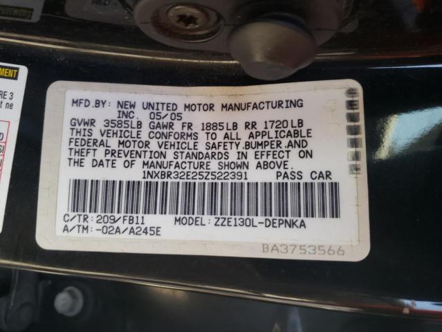 Photo 10 from auction – 2005 TOYOTA COROLLA CE with VIN 1NXBR32E25Z522391