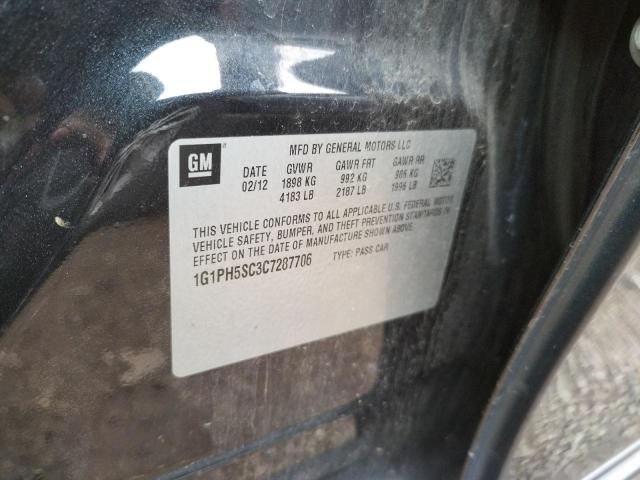 Photo 10 from auction – 2012 CHEVROLET CRUZE LTZ with VIN 1G1PH5SC3C7287706