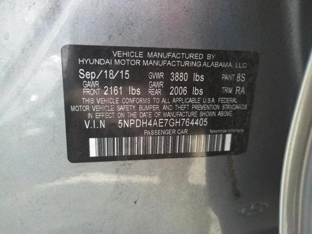 Photo 10 from auction – 2016 HYUNDAI ELANTRA SE with VIN 5NPDH4AE7GH764405