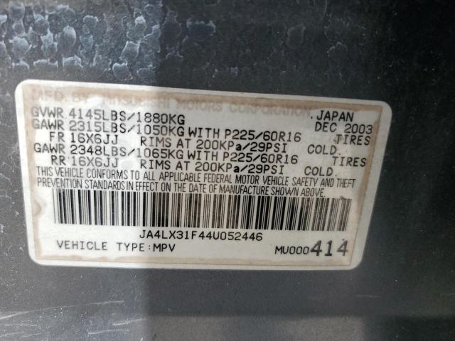 Photo 10 from auction – 2004 MITSUBISHI OUTLANDER with VIN JA4LX31F44U052446