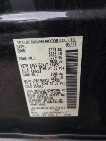 Photo 10 from auction – 2011 NISSAN PATHFINDER with VIN 5N1AR1NB3BC627332