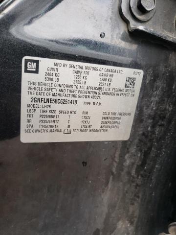 Photo 10 from auction – 2012 CHEVROLET EQUINOX LT with VIN 2GNFLNE58C6251418