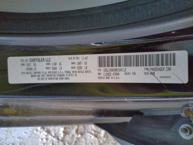 Photo 10 from auction – 2008 DODGE AVENGER SE with VIN 1B3LC46K08N164112