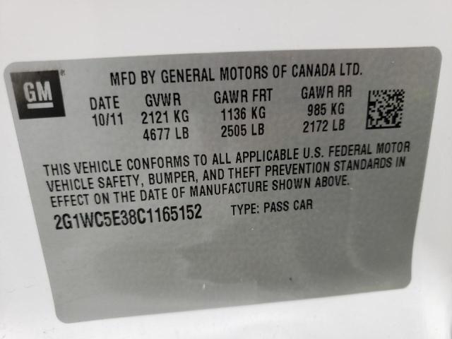 Photo 10 from auction – 2012 CHEVROLET IMPALA LTZ with VIN 2G1WC5E38C1165152