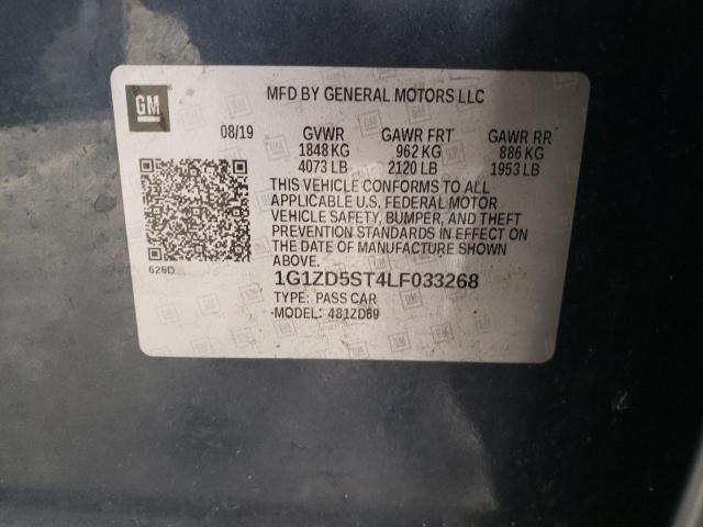Photo 10 from auction – 2020 CHEVROLET MALIBU LT with VIN 1G1ZD5ST4LF033268