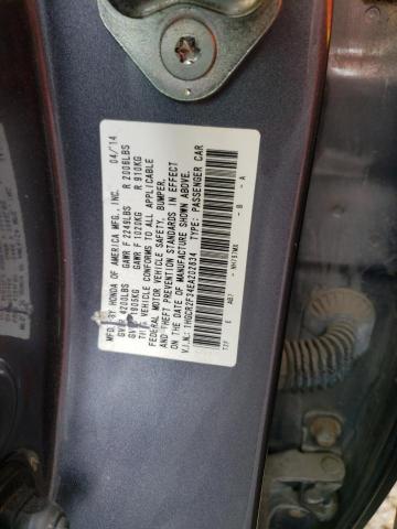 Photo 10 from auction – 2014 HONDA ACCORD LX with VIN 1HGCR2F34EA202634
