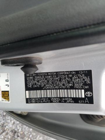 Photo 10 from auction – 2011 TOYOTA PRIUS with VIN JTDKN3DU4B1478170