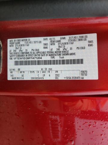 Photo 10 from auction – 2015 FORD F150 SUPER with VIN 1FTEW1EG9FFA71204