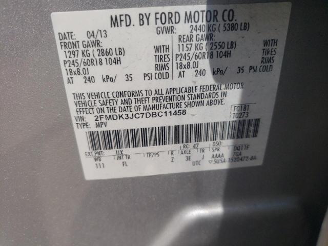 Photo 10 from auction – 2013 FORD EDGE SEL with VIN 2FMDK3JC7DBC11458