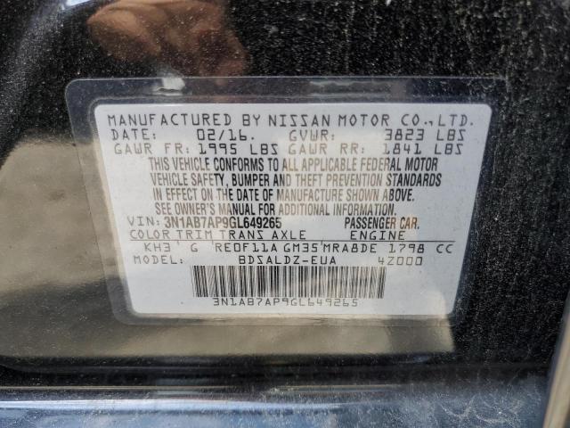 Photo 10 from auction – 2016 NISSAN SENTRA S with VIN 3N1AB7AP9GL649265