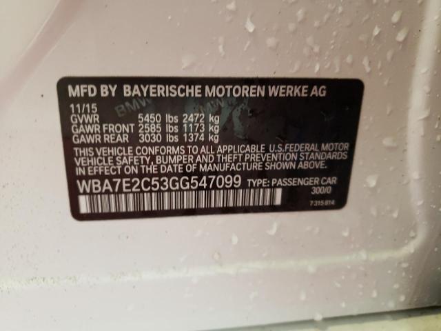 Foto 10 de la subasta – 2016 BMW 740 I con VIN WBA7E2C53GG547099