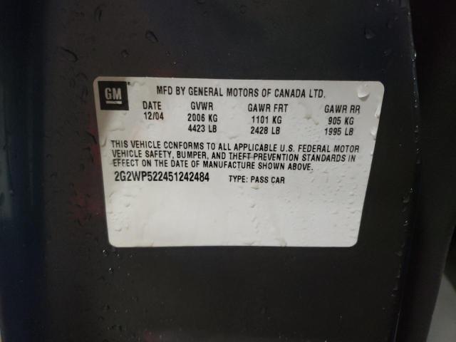Photo 10 from auction – 2005 PONTIAC GRAND PRIX with VIN 2G2WP522451242484