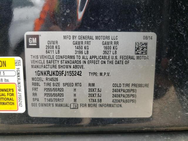 Photo 10 from auction – 2015 CHEVROLET TRAVERSE L with VIN 1GNKRJKD9FJ155242
