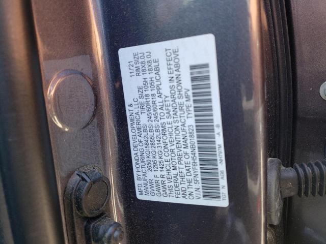 Photo 10 from auction – 2022 HONDA PILOT EXL with VIN 5FNYF6H54NB018823
