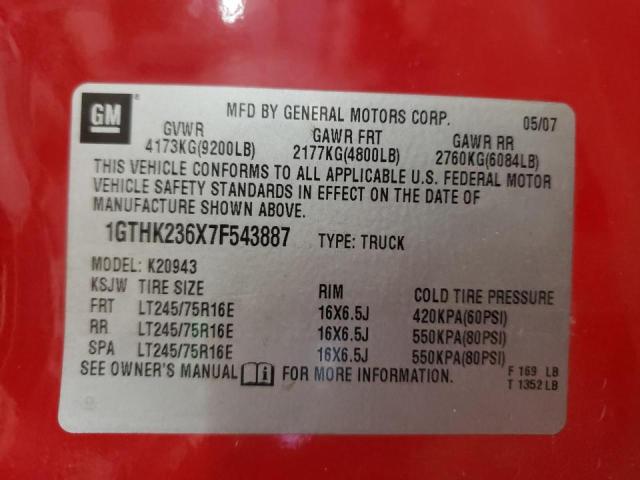 Photo 10 from auction – 2007 GMC SIERRA K25 with VIN 1GTHK236X7F543887