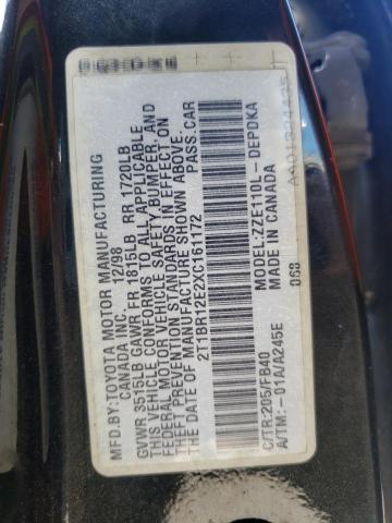Photo 10 from auction – 1999 TOYOTA COROLLA VE with VIN 2T1BR12E2XC161172