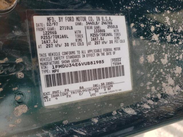 Photo 10 from auction – 1997 FORD EXPLORER with VIN 1FMDU34E6VUB81985