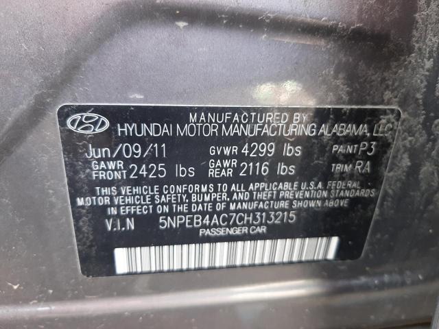 Photo 10 from auction – 2012 HYUNDAI SONATA GLS with VIN 5NPEB4AC7CH313215